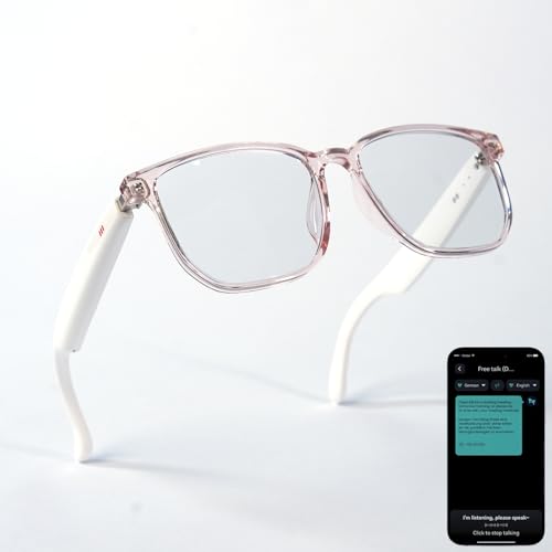 Giinova Ai Smart Glasses Bluetooth 5.4 with Translation for Men Women 160+Languages Color-Change Lens Chat GPT Assistant Free App Translator Glasses Meeting,Driver,Travel by Giinova - Used condition - US$21.85