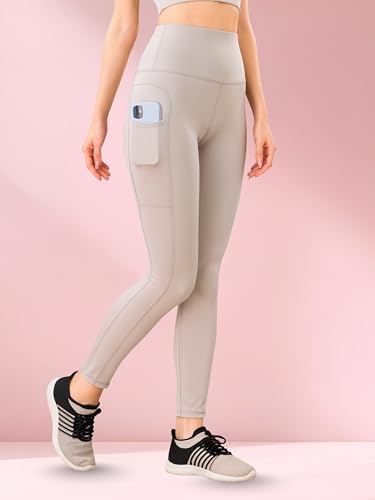 Image of Yoga Pant for Womens High Wasit Tights with Side Pocket Slim Fit Gym wear Running Sports wear Leggings Stretchable Combo Pack of 2