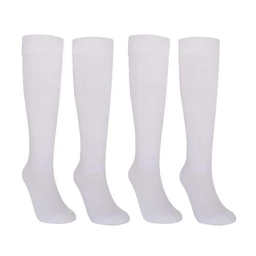 KXJPIZIYB 2 Pares de Calcetines de Esgrima Equipo de Esgrima Calcetines Profesionales de Competición para Espada, Sable y Florete Calcetines de Esgrima Unisex para Las Cuatro Estaciones(White,L)