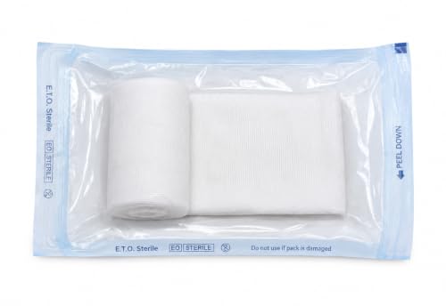 Image of E.T.O-Sterile Gamjee Roll | Size: 10cm x 3m | Pack of 4 Roll | Medical-Grade Absorbent Cotton | For External Use Only | Suitable for Hospitals, Clinics, First Aid Kits & Home Care.