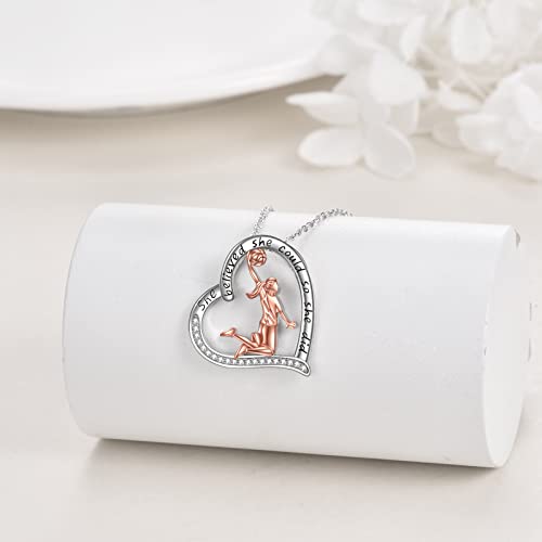 YFN Sports Jewelry Gifts for Women Sterling Silver Softball Baseball Golf Basketball Volleyball Pendant Necklace for Softball Lovers and Fans Jewelry Gifts2