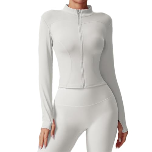 Veste zippée femme manches longues extensible pour la gym