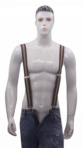 Cedrainy Suspenders For Men X Back Adjustable Heavy Duty Clip With 1.6 Inchs Wide Elastic Braces Snaps thumb #2