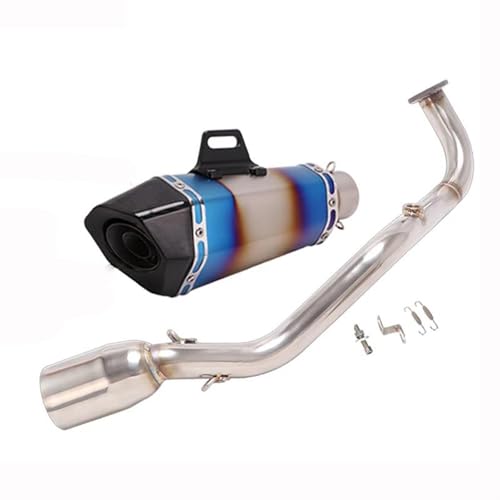 スリップオン 51mm フルシステム オートバイ排気エスケープ モト フロントリンクパイプ マフラー に適合するNMAX 125 155 NMAX155 2020 2021 2022用