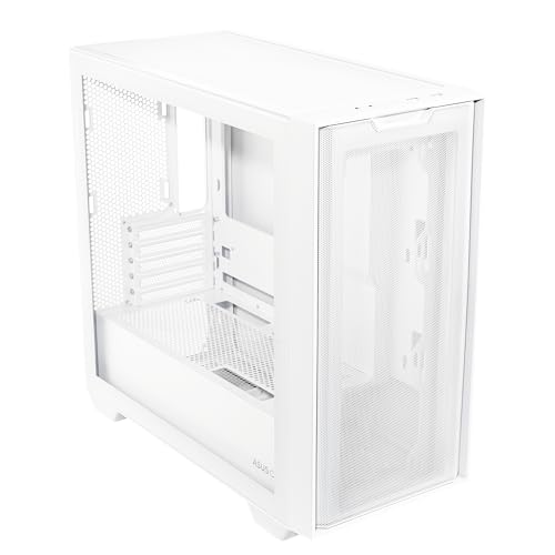 ASUS A21 Micro-ATX Case White Edition Supports Graphics Cards up to 380mm, 360mm Coolers, & Standard ATX PSUs, Porous Front-Panel Mesh, Compatible with New BTF Hidden Connector Technology - Image 12