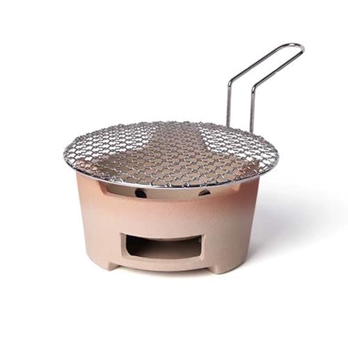Estufa de carbón de Arcilla, Estufa de Arcilla para Camping, Parrilla de carbón portátil, versátil, Resistente a Altas temperaturas, Parrilla con asa, diseño Independiente, para el hogar, pi