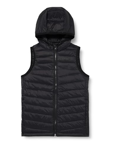 JACK & JONES JCONEW Pocket Hood BW JNR - Chaleco acolchado para niño, color negro, Negro/detalle: sólido., 164 cm