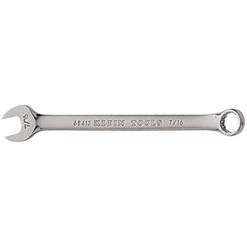 Klein Tools 68413 7/16-Inch Combination Wrench, 12-Point, Open End and Box End