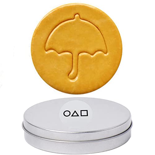 Dalgona / Honeycomb Candy - from Korean Traditional Sugar Cookie Game Challenge - Ppopgi - Made In USA (Umbrella)