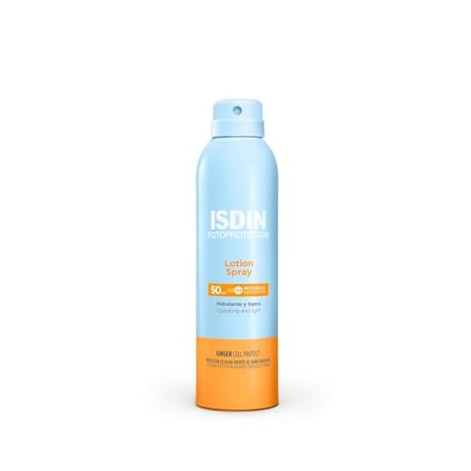 IISDIN Fotoprotección Lotion Spray SPF 50, Protector Solar Corporal Ligero en Loción, de Absorción Inmediata que Hidrata la Piel Intensamente, 250 ml