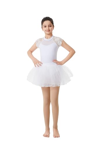 Frola Girls' Ultra Soft Stirrup Dance Tights, 40 Den,Age 4-13 Years4