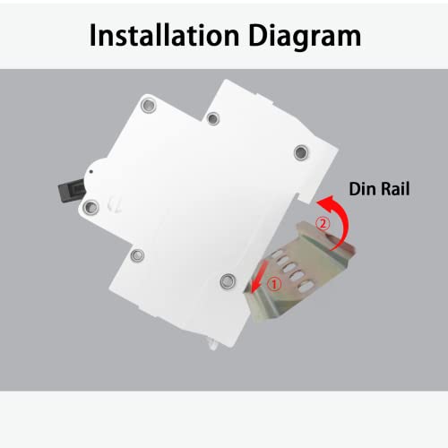 Gersik Ac Miniature Circuit Breaker, 20 Amp 400V 2 Poles Din Rail Mount Circuit Breaker, Thermal Magnetic Trip, Solar Ac Disconnect Switch Mcb C20 #TOP2