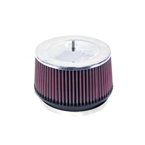 Image of K&N Universal Clamp-On Filter: High Performance, Premium, Washable, Replacement Engine Filter: Flange Diameter: 6 In, Filter Height: 4 In, Flange Length: 1 In, Shape: Round Tapered, RF-1010