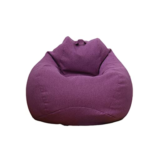 Highdi Pouf Poltrona Sacco Bambini & Adulti Bean Bag Fodera per Sacco di Fagioli per Decorazione della Soggiorno Camera Giardino Salotto Balcone, Senza Ripieno (Viola,100x120cm)