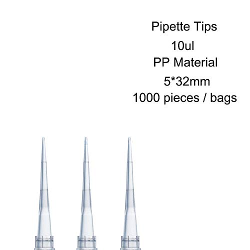 Puntali for pipette da 10 ul, 200 ul, 1000 ul, 5 ml, 10 ml, autoclavabili, puntali for micropipette da laboratorio, puntali for pipette in plastica(100pcs 5ml Tips)