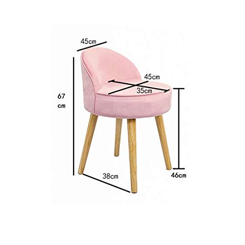 Acquire Modern Minimalist Makeup Chair Nail Chair Solid Wood Back Dressing Stool Bedroom Living Room Sofa Chair Dining Chair (Color : D) #TOP1