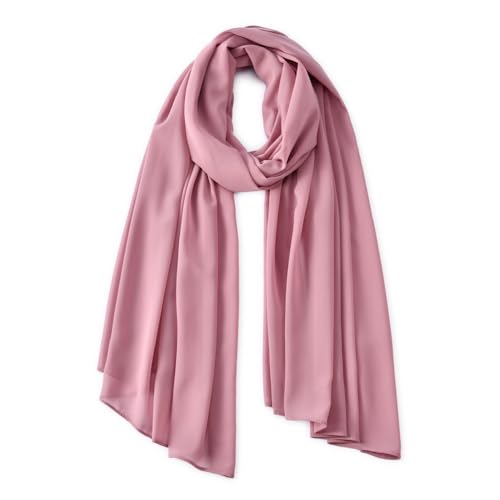Yeieeo Chiffon Head Wraps for Women - Solid Color Fashion Bubble Chiffon Scarf Hijab