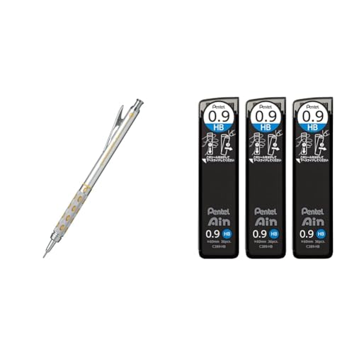 【セット買い】ぺんてる シャープペン グラフギア1000 PG1019 0.9mm&ぺんてる アイン 0.9mm HB 3本 AMZ-XC289HB3P