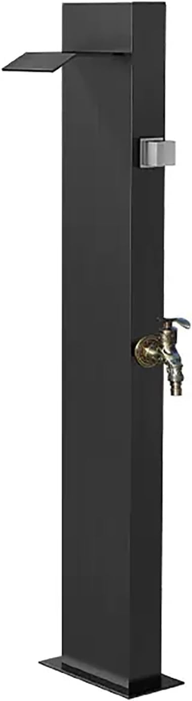 Epano Schwarz Lxxw Outdoor Faucet Water Column Freestanding Garden Water Column With Faucet - Outdoor Tap Irrigation Fountain Post
