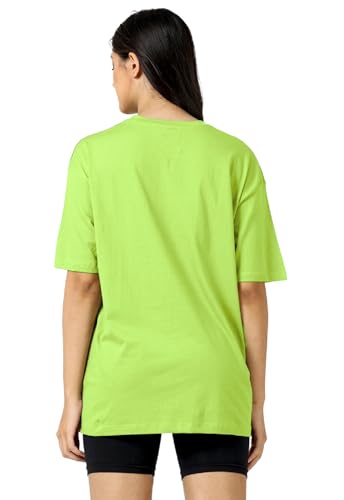 Image of LEOTUDE Cottonblend Oversized Half Sleeve Colorful Printed Combo T-Shirts for Women (Pack of 2)