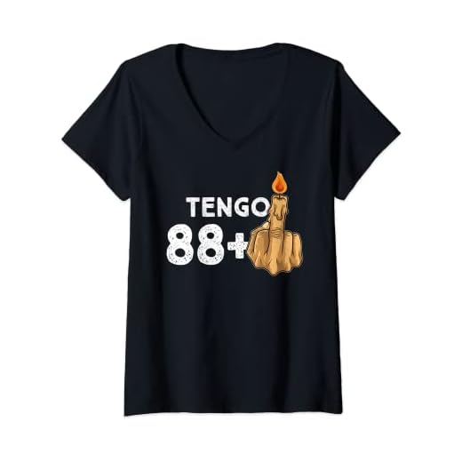 Mujer 88+1 Dedo Medio Vela De Cumpleaños Para El 89º Cumpleaños Camiseta Cuello V