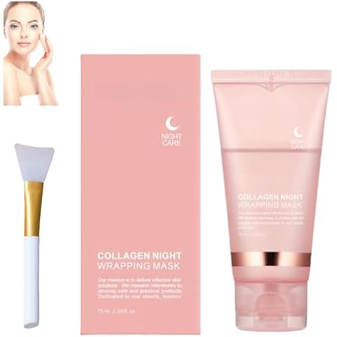 PILIPALALA 2024 New Collagen Night wrap mask, hydrolyzed Collagen Peel-Off mask, Korean Collagen Peel-Off Cleansing mask, moisturizing and Firming Skin, reducing Sagging and Dullness Cover