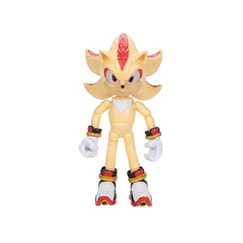 Sonic The Hedgehog Sonic 3 Movie Super Shadow Action Figure by Jakks Pacific, Stands 5” / 13 cm Tall - Image 2