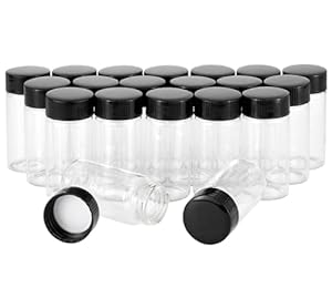 Unxuey 20 Stück 20ml klare Glas Probenflakons