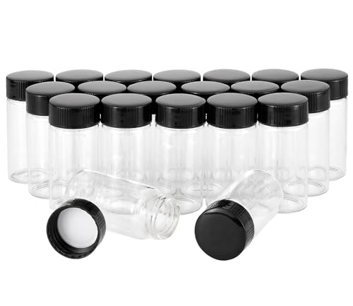 Unxuey 20 Stück 20ml klare Glas Probenflakons