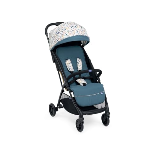 Chicco, Glee, Kinderwagen ab 0 Monate bis 4 Jahre, mit Automatik- und Kompaktverschluss, Ausziehbares Verdeck mit Lichtschutzfaktor 50+ und Regenschutz, 3-stufig verstellbare Rückenlehne, Beinauflage