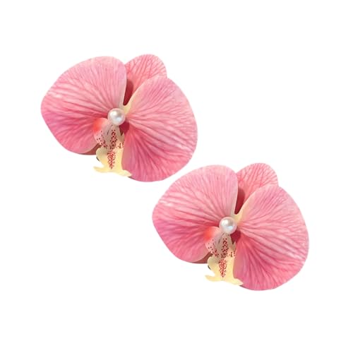 Pinzas de cabello flor hawaiana 3.5 pulgadas hibisco miniatura 1