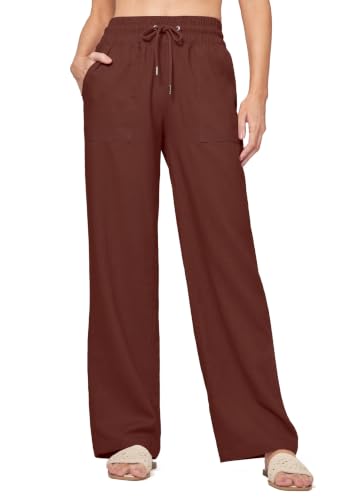 Image of Willit Women Linen Pants Wide Leg Palazzo Trousers 29 inch /31 inch / 33 inch
