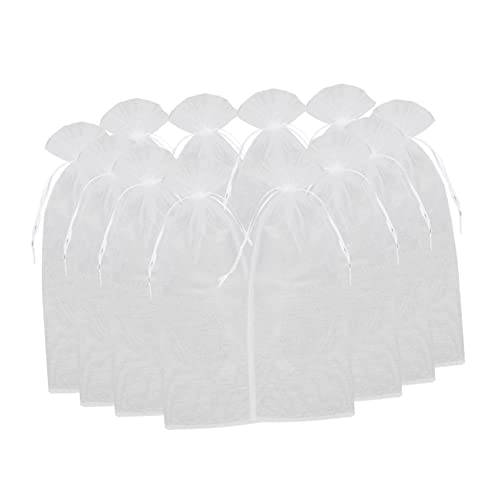 Zerodeko 12 Piezas Bolsa De Organza para Botellas De Vino Equipo Bolsas Botellas De Agua Bolsa De Dulces Bolsa De Botella De Vino Reutilizable Mochilas De Cuerdas Paño