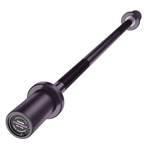 EVERYMATE Kids Barbell 5LB Beginner Mini Barbell Bar 4ft Weight Bar for Strength Training for Youth Children Weightlifting Straight Bar Weight Lifting (Black)