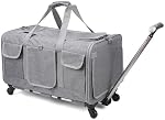 axGear Rolling Pet Carrier Trolley Wheels Dog Cat Traveling Camping Air