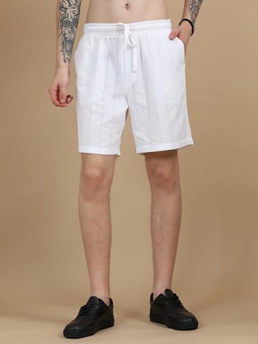 Image of StitchX Men's Airport Look Textured Seersucker Cotton Resort Shorts