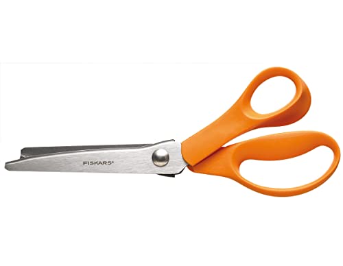 Fiskars Ciseaux cranteurs, Longueur totale: 23 cm, Pour droitiers, Classic, 1005130