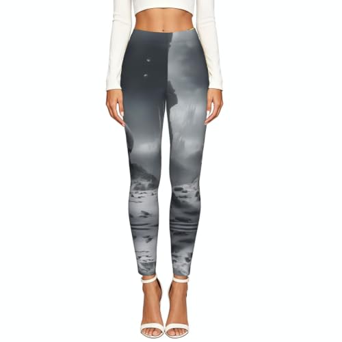 Leggings blancos de calavera con tacto suave: elasticidad y confort para senderismo 2