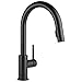 Delta Faucet Trinsic Matte Black Kitchen Faucet Black, Kitchen Faucets with Pull Down Sprayer, Kitchen Sink Faucet, Faucet for Kitchen Sink, Magnetic Docking Spray Head, Matte Black 9159-BLLS-DST