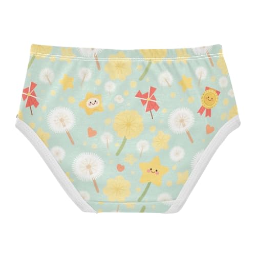 Girls' Underwear Flowers Floral Dandelion Star Toddle Brief Panties 2-8 Years 203005712