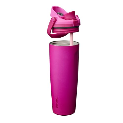 Image of Owala FreeSip Sway Insulated Stainless Steel Water Bottle with Two-Way Spout, Built-In Straw and Bucket Handle, Made for Travel, School, and Sports, 30oz, BPA Free, Leak Proof, Read My Lips