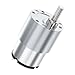 JGB37-520 DC Metal Gear Motor, High Torque Miniature Speed Reducer with Forward Reverse Control, Silver Metal Construction, Industrial and DIY Applications (600RPM 12V Bracket Motor)