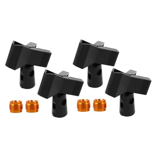 4 Sets Versatile Microphone Clip Holder Shaped Adapter for Wired Mics Quick Installation for Live Shows Studio Recording Stable Spring Grip Design