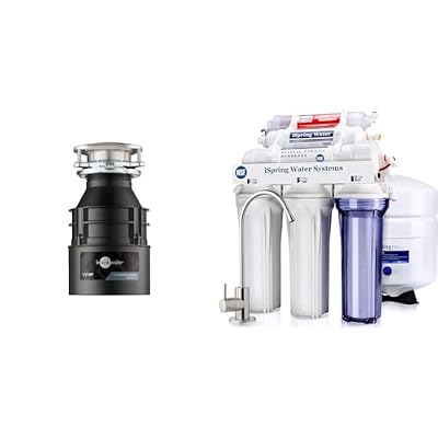 InSinkErator Badger 5 Garbage Disposal, Standard Series 1/2 HP Continuous Feed Food Waste Disposer & iSpring RCC7AK, NSF Certified 75 GPD, Alkaline 6-Stage Reverse Osmosis System