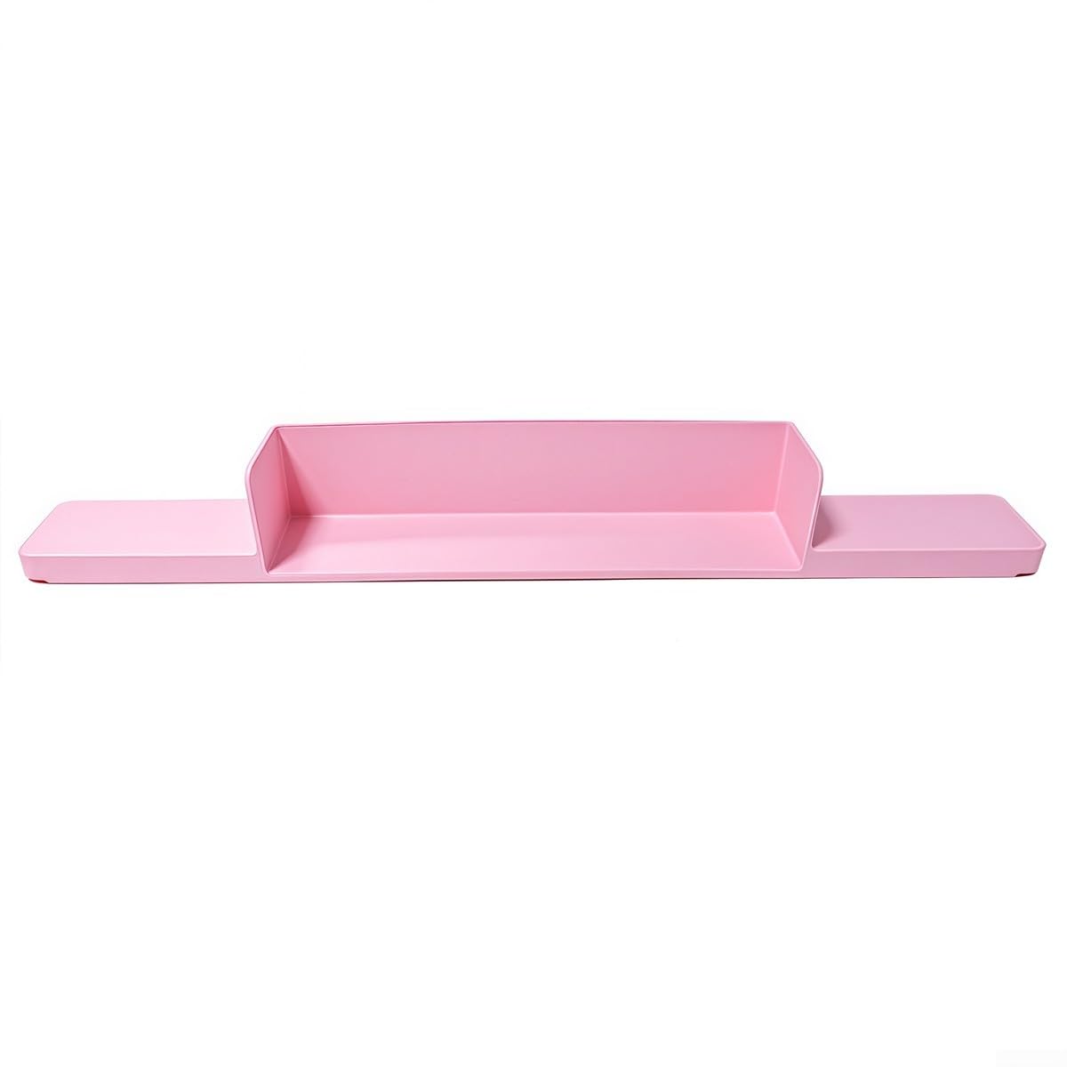 Versatile Silicone Bath Tub Splash Guard Organizer Toy Storage Solution Easy Installation Heat Resistant 76.6x9.2x6.5cm(Pink)