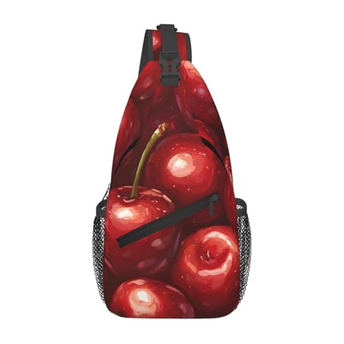 Mochila cruzada estilo Cherry Fruit Patterns para viaje