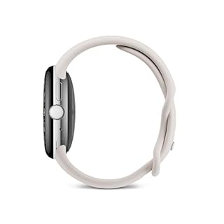 Google Pixel Watch 4 (41 mm) - Smartwatch Android con tracker per fitness e benessere, e assistente virtuale Gemini - Cassa in alluminio argento lucido - Cinturino sportivo grigio creta - Wi-Fi