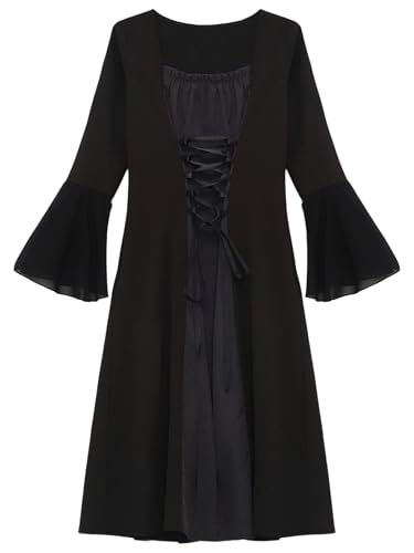 Disfraz infantil medieval renacentista niña vestido largo miniatura 5