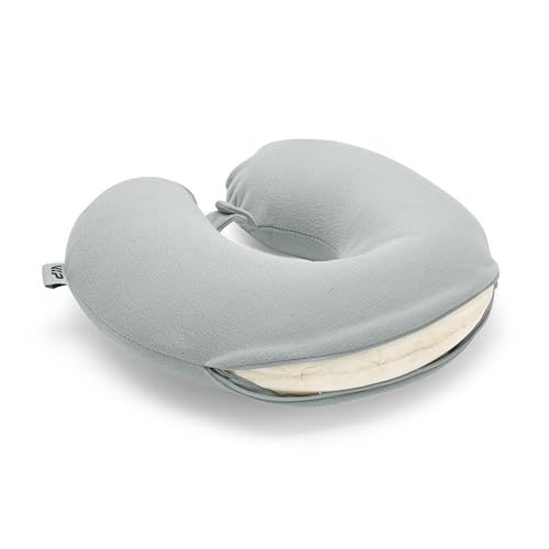 Image of VIP Snooze Travel Neck Pillow | Premium Soft Memory Foam Neck Pillow for Men & Women | Comfortable Cushion | Perfect for Travel & Casual Use (Grey)