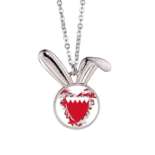 Collier Manama Bahreïn pendentif lapin emblème national pour bijoux identitaires uniques